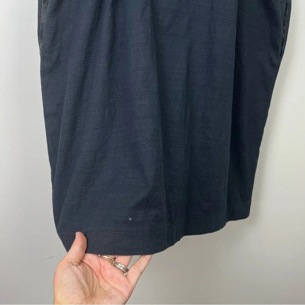 Cue Women’s Pinafore Dress Black Pockets Short Mom Style Comfort Work Size 6 XS - Picture 10 of 12